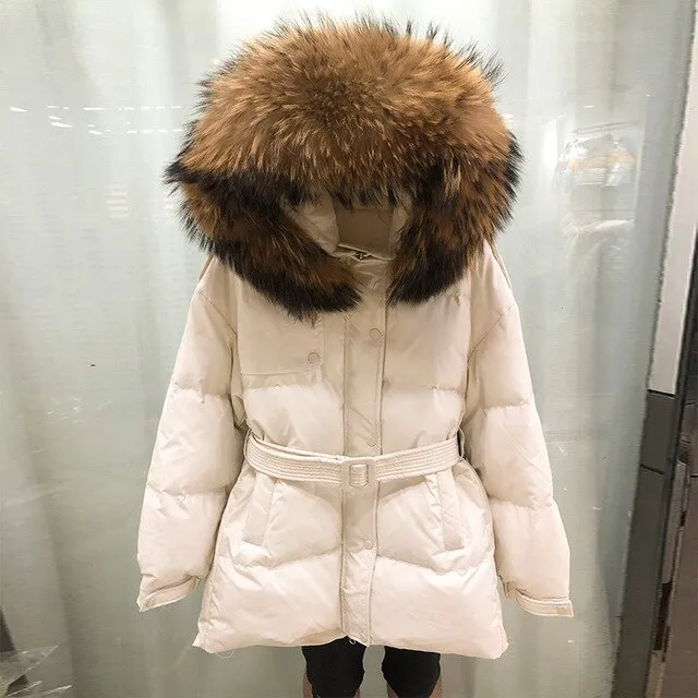 2020 High Quality Winter Women's Jacket 90% White Duck Down Coat