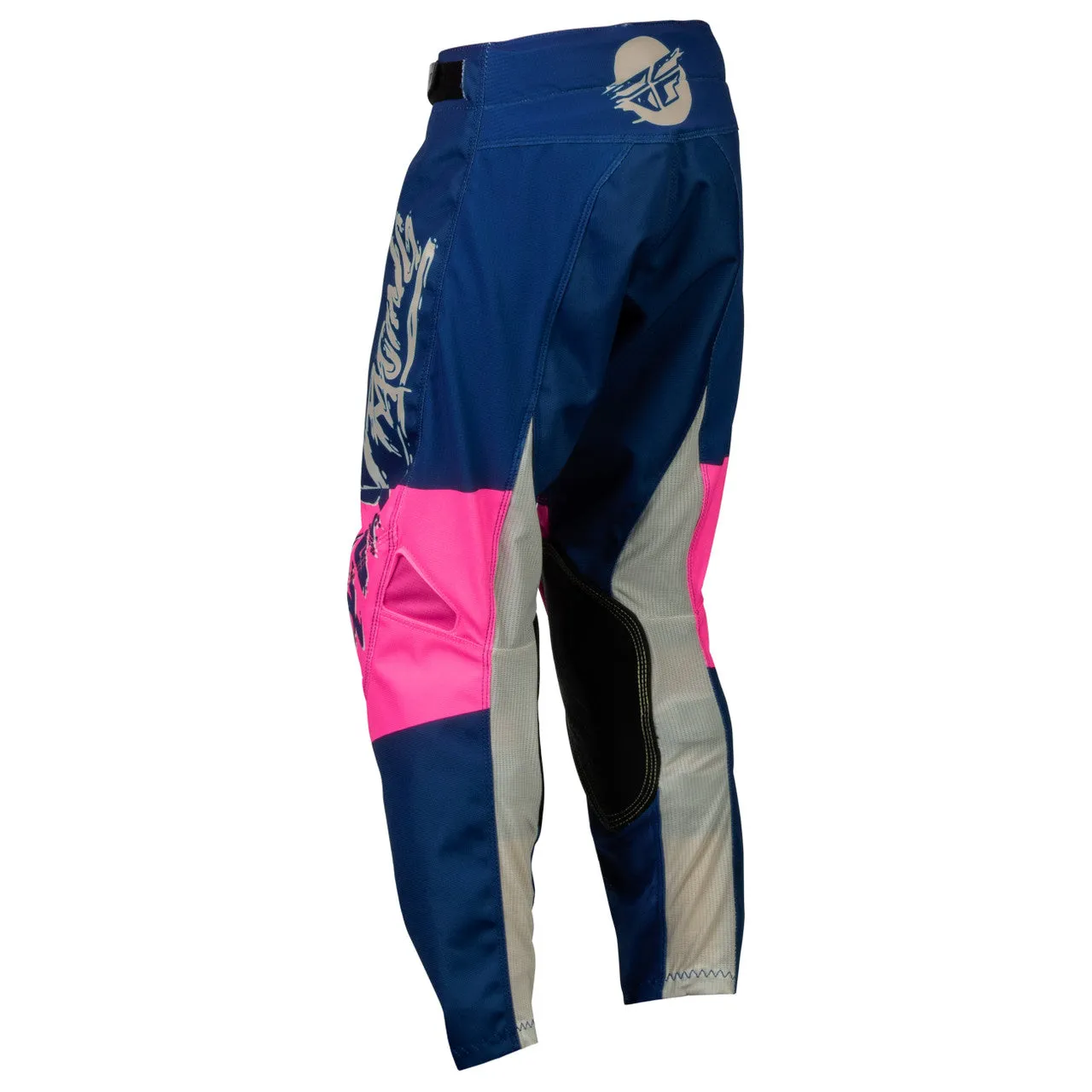 2023 Fly Racing Kinetic Khaos Youth Motocross Pants (Pink/Navy, UK Size:26)