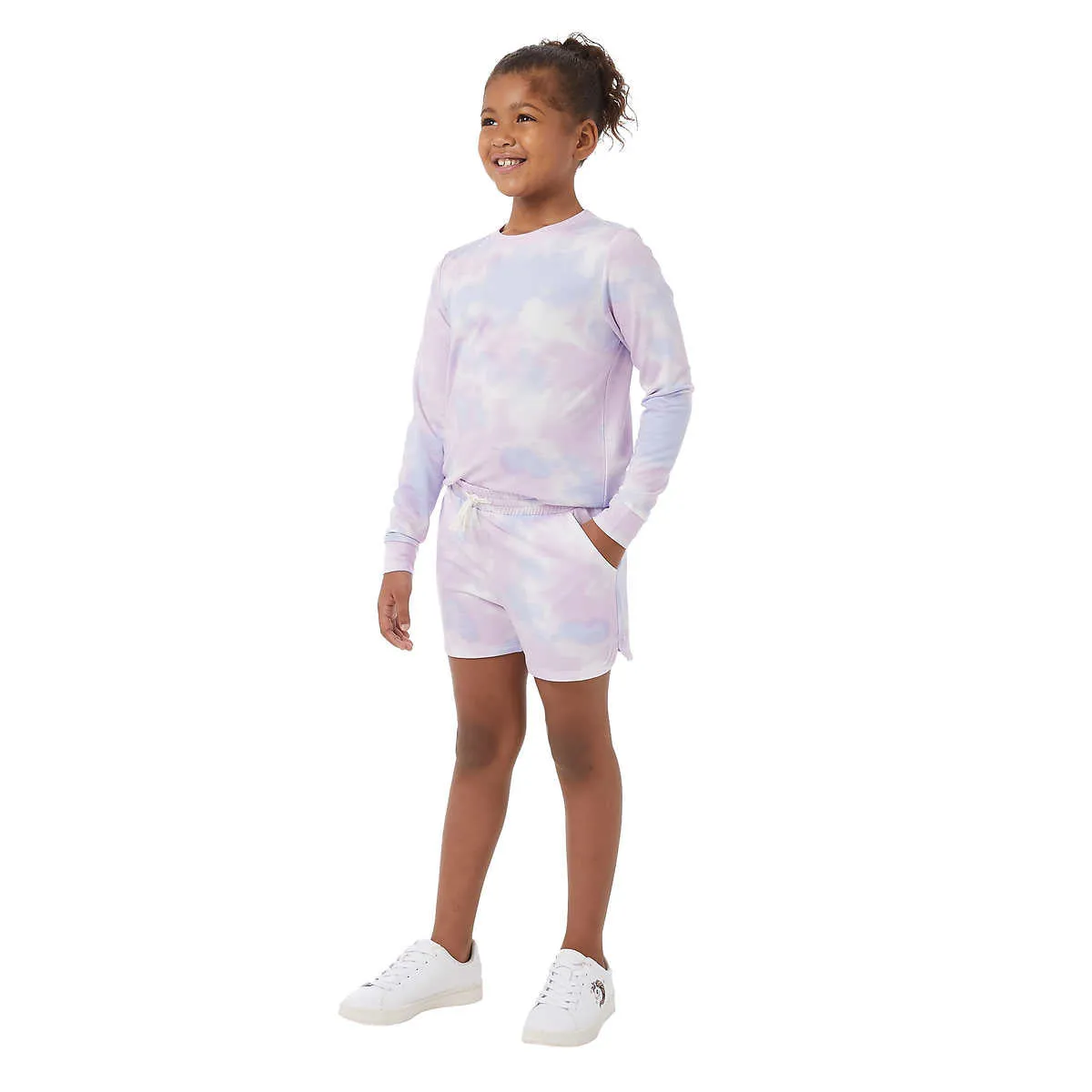 32 Degrees Big Girls Youth 2-piece Long Sleeve Top and Shorts Set