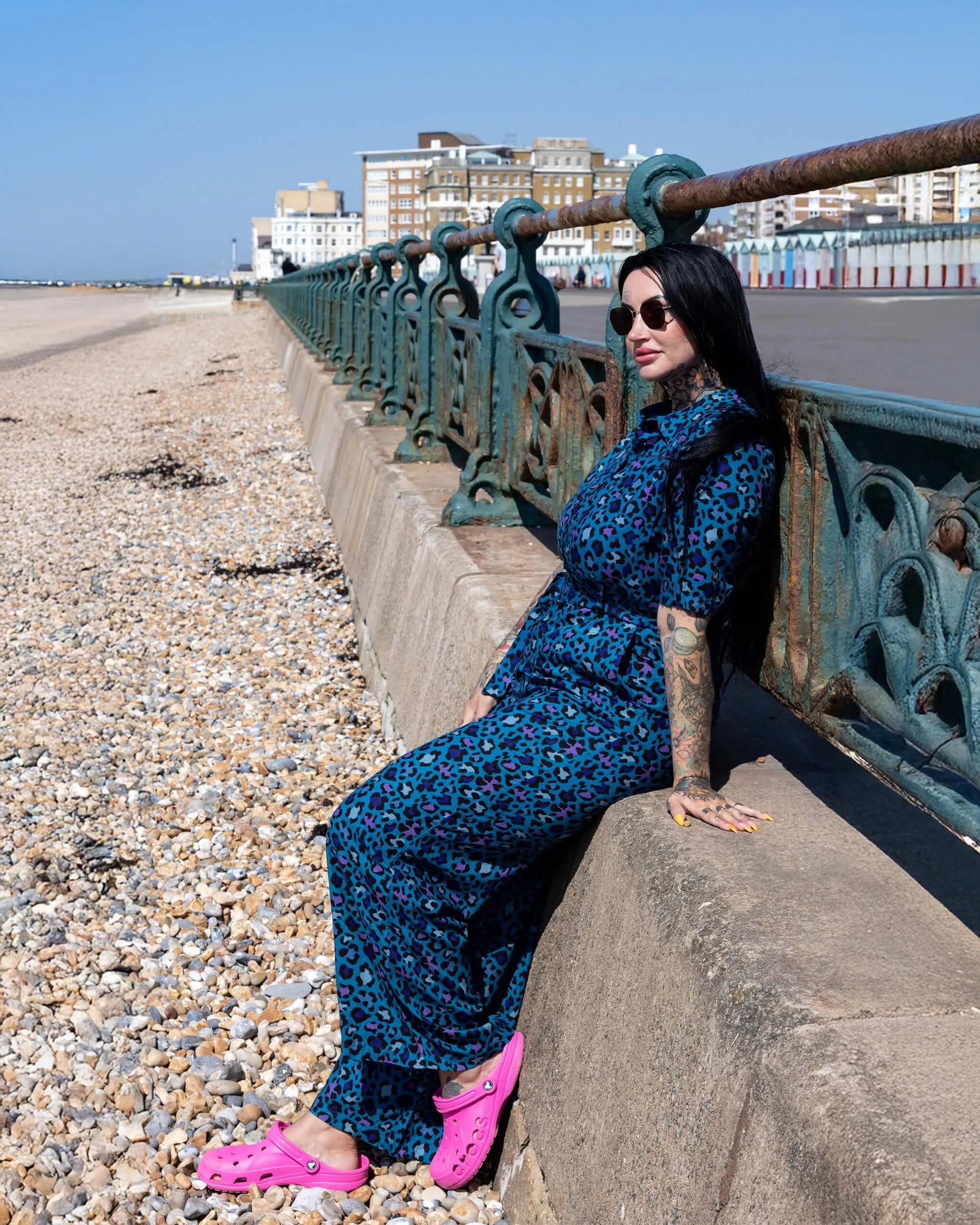 Atlantic Blue Leopard Print Jumpsuit