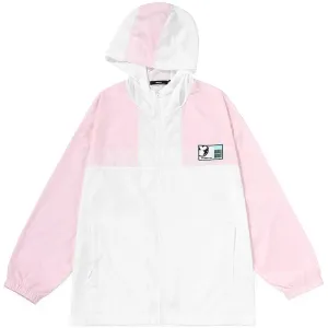 Color Block Jacket With Hooded