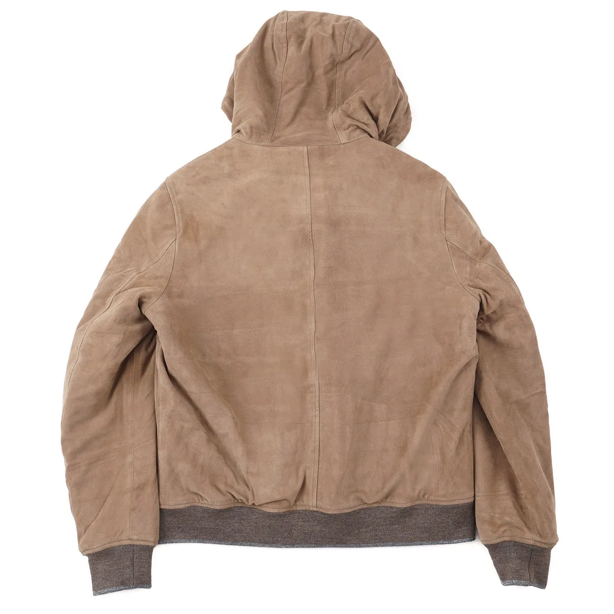 Fedeli Down-Filled Suede Short Parka