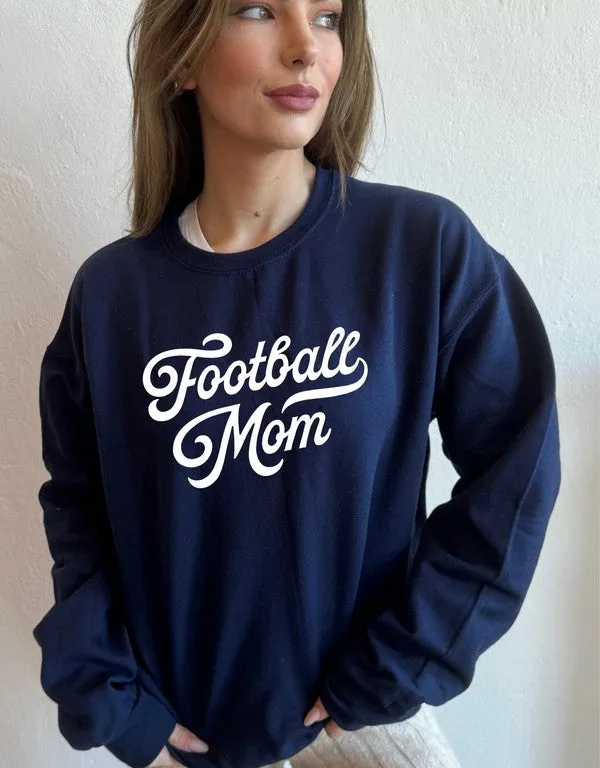 Football Mom Cozy Crewneck Sweatshirt