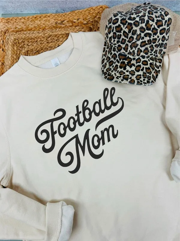 Football Mom Cozy Crewneck Sweatshirt