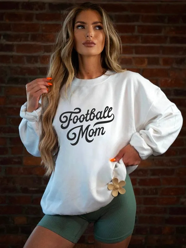 Football Mom Cozy Crewneck Sweatshirt