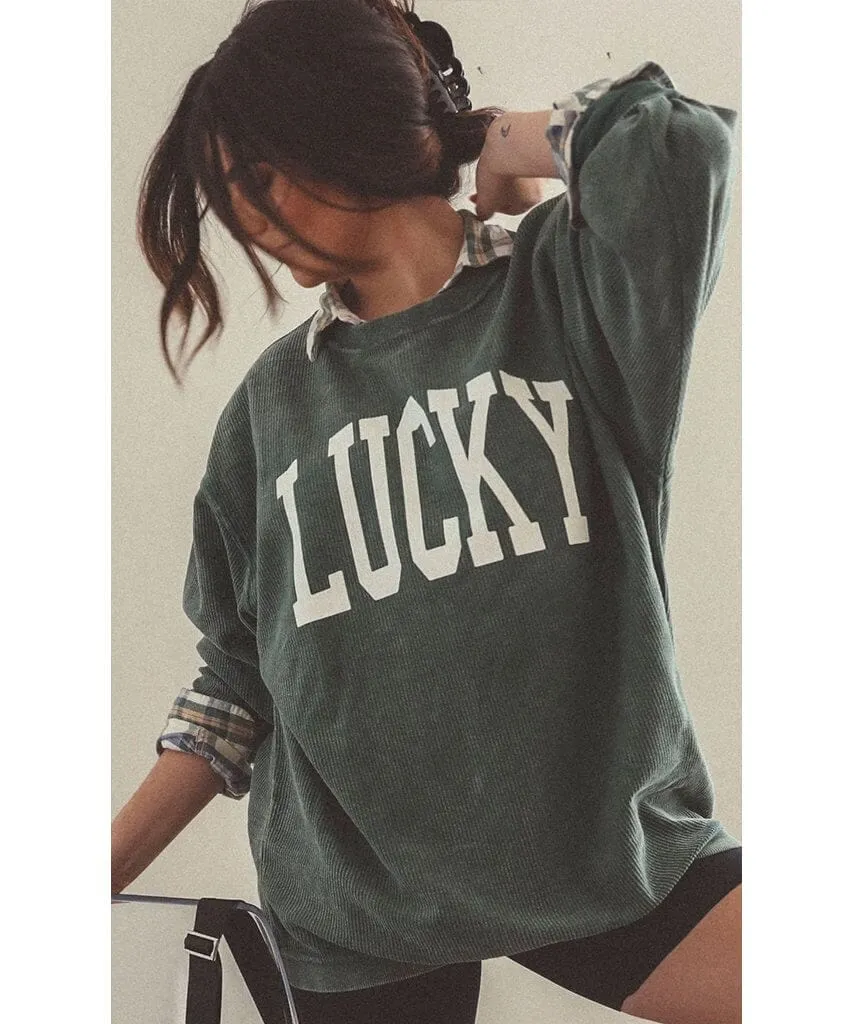 Lucky Corded Sweatshirt