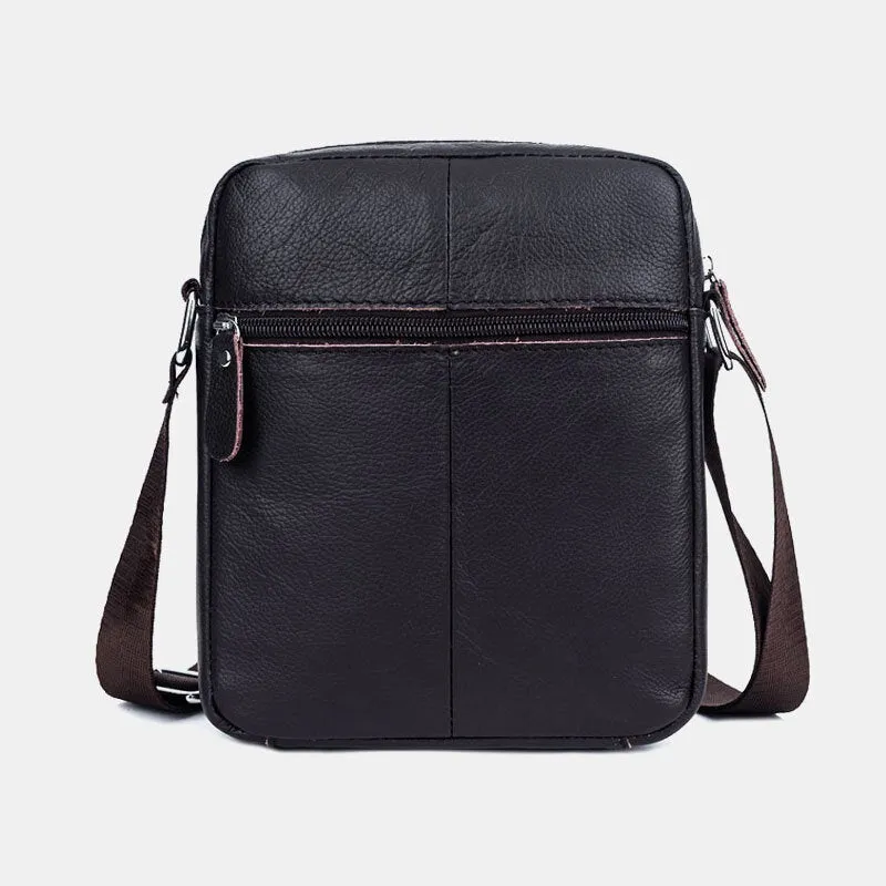 Men Genuine Leather Waterproof Multifunction Multi-Layers Crossbody Bag Shoulder