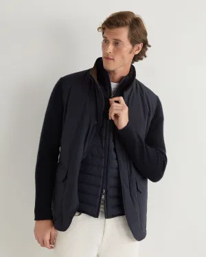 Men's Montana Knit Sleeve Jacket Navy Blue