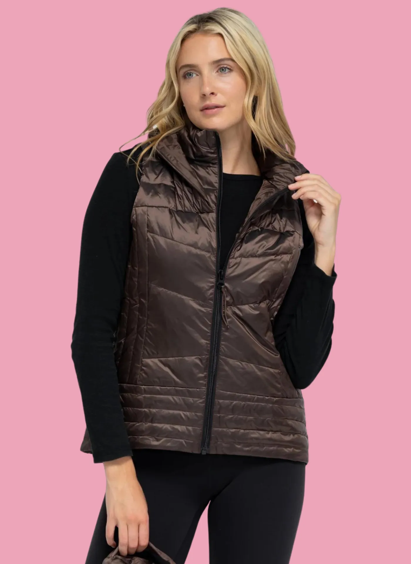 Metallic Quilted Vest