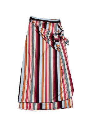 Multi Stripe Maxi Wrap Swim Skirt