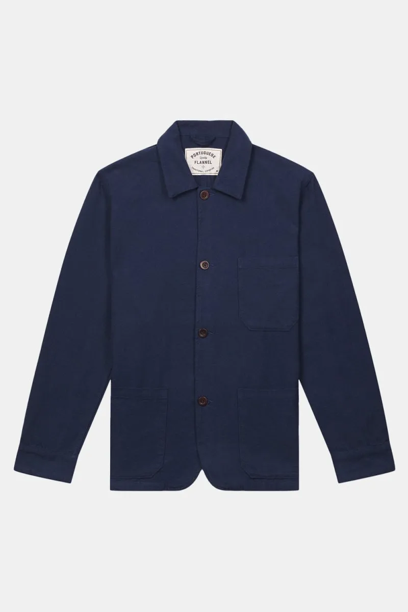 Portuguese Flannel Labura Heavy Flannel Jacket (Blue)