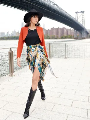 Print Tie-Waist Skirt - NYC Strong Collection