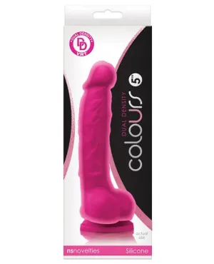 "Colours Dual Density 5"" Dong W/balls & Suction Cup"