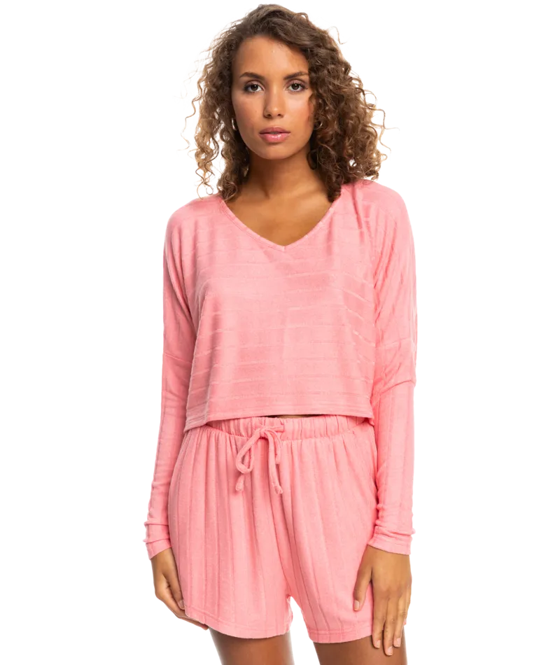 Roxy Catch Me If You Can L/S Shirt-Tea Rose