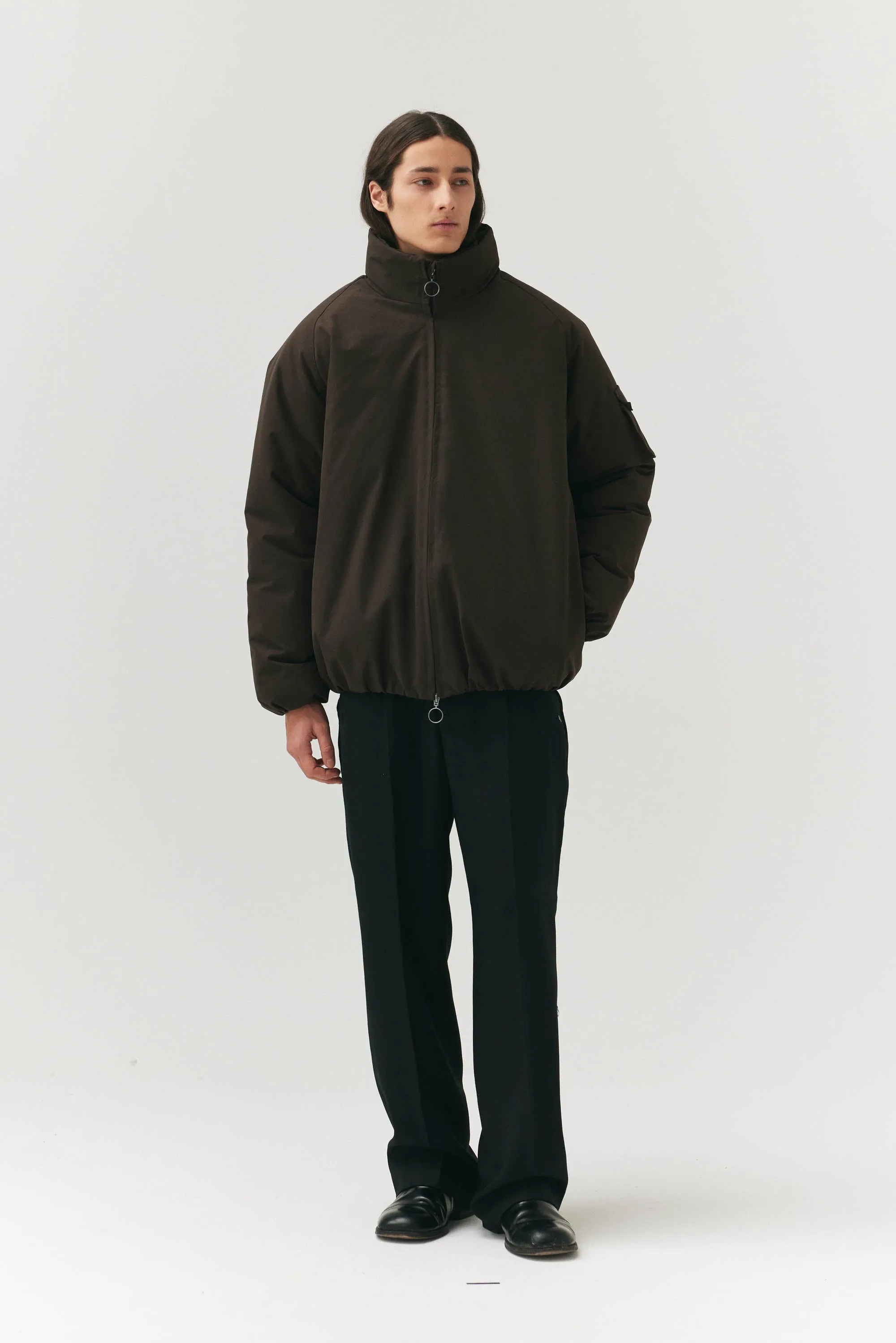 SHORT TRACKER POLY RAYON AW24 CHESTNUT