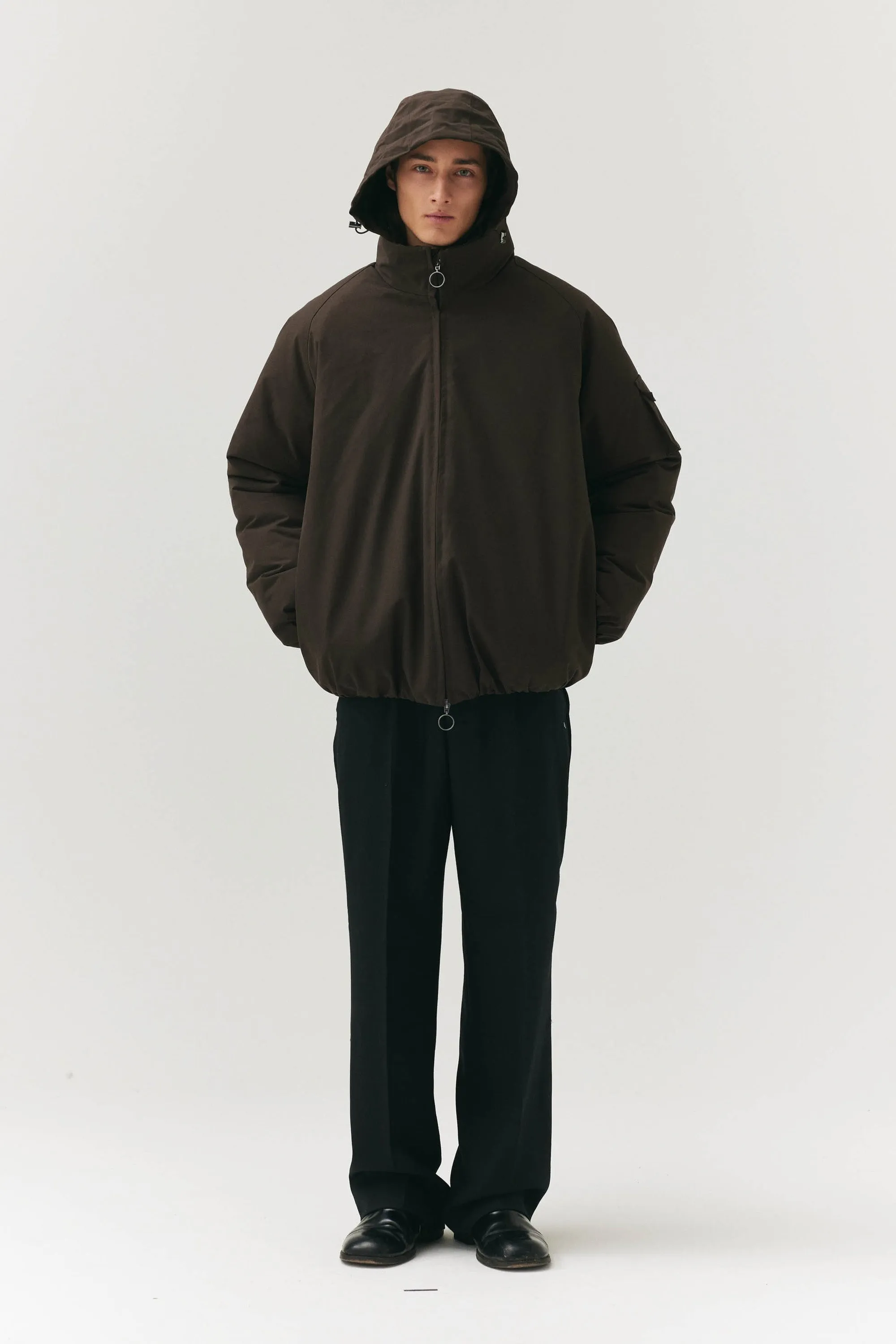 SHORT TRACKER POLY RAYON AW24 CHESTNUT