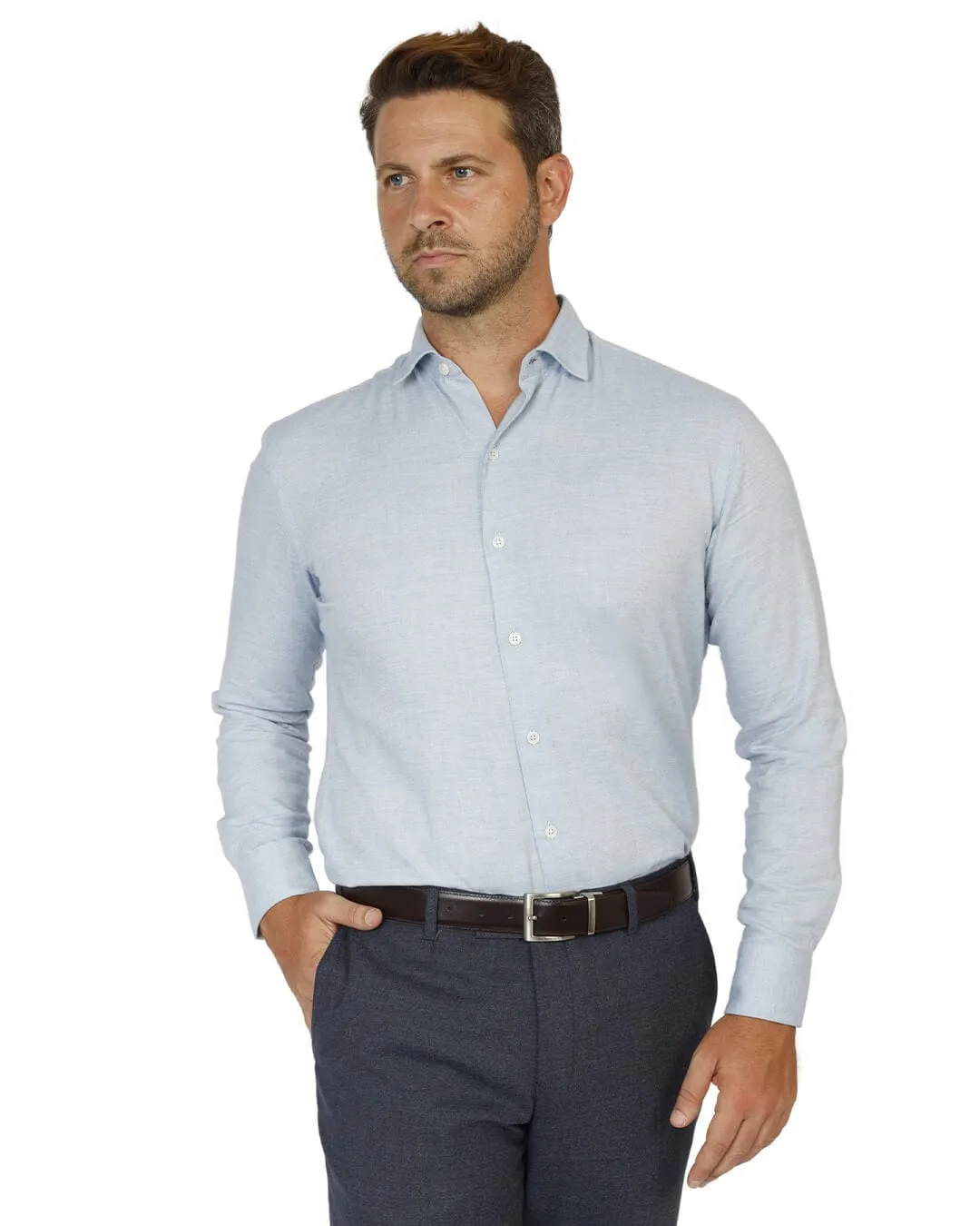 Sky Brushed Cotton Shirt