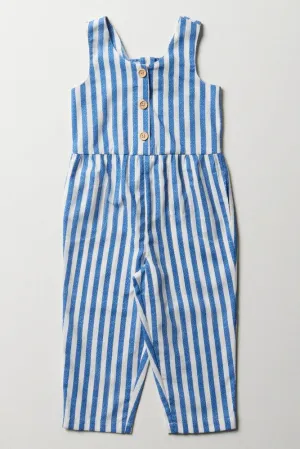 Stripe Jumpsuit Blue