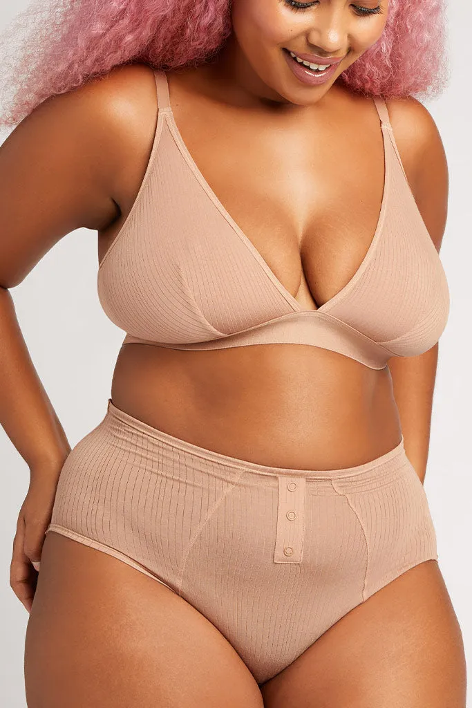 Whipped Triangle Bra in Buff