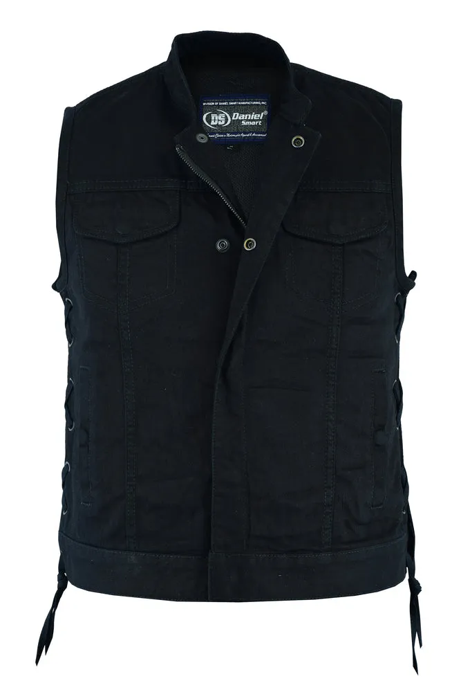 WOMEN'S ADVANCE SIDE LACES BLACK CLUB DENIM VEST