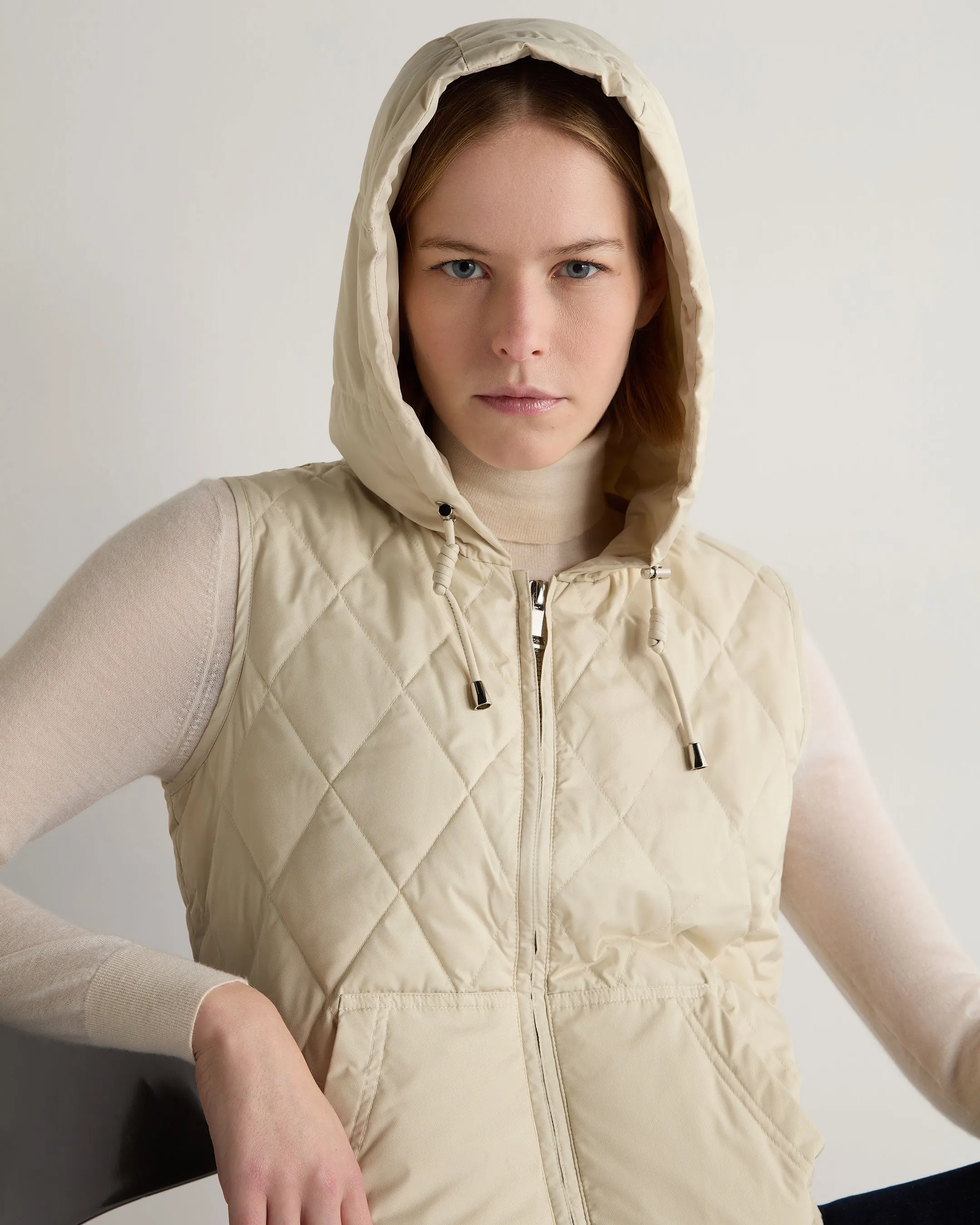 Women's Tara Down Gilet Cream White