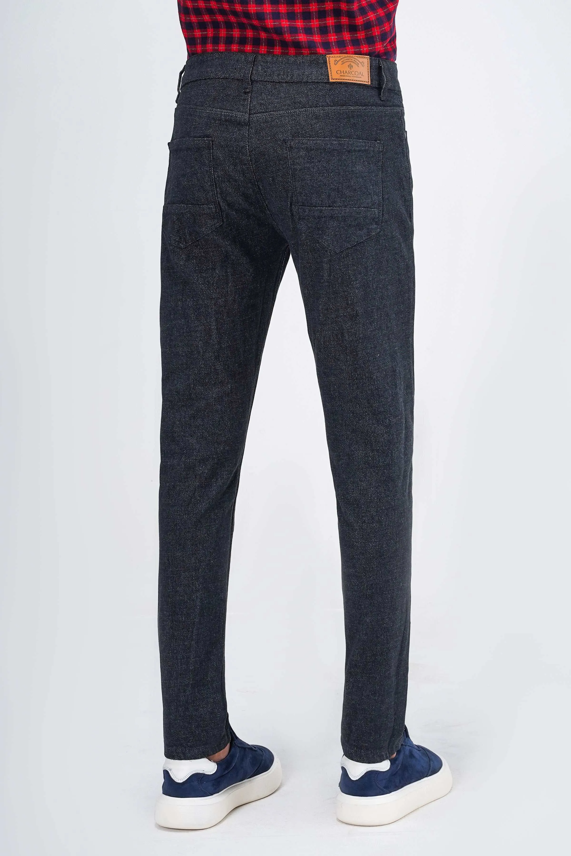 WOOLEN 5-POCKET PANT GREYISH NAVY